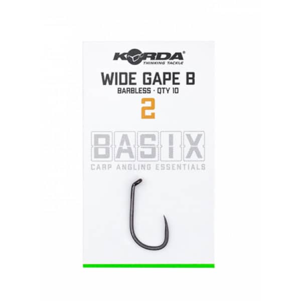 Korda Basix Wide Gape Barbless (10 stuks)