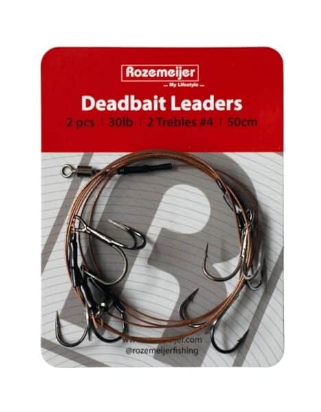 Rozemeijer Deadbait Leaders 2x Treble 50cm 30lb (2 Stuks) - Afbeelding 2
